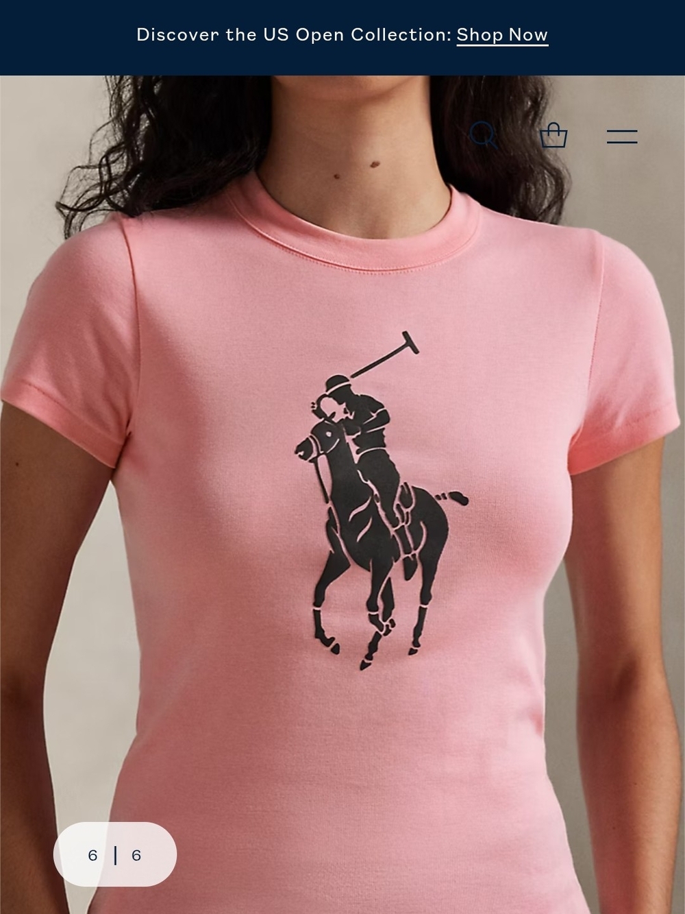 Pink Polo Player Graphic Crewneck Tee - Ralph Lauren